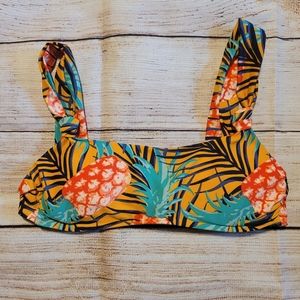 Aerie Tropical Pineapple Bathing Suit Top